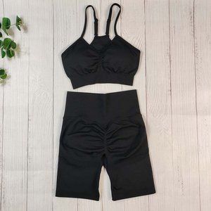 Outfit Fitness Set Athletic Wear Gym Seamless Work